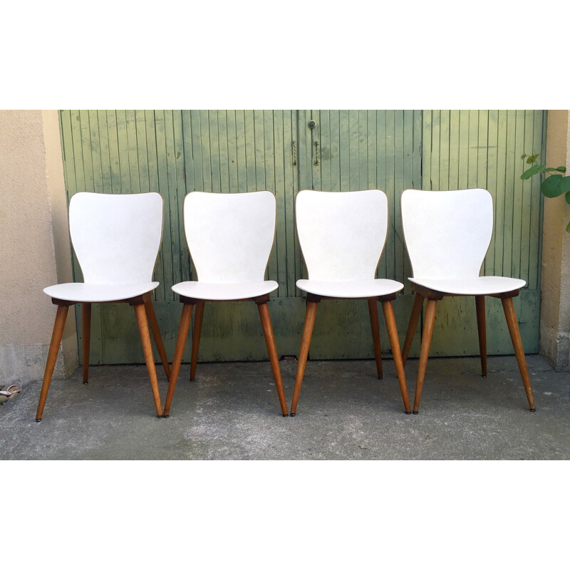 Set of 4 vintage Baumann chairs by Max Bill, 1960s