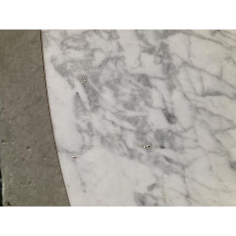 Table basse vintage en marbre de carrare par Eero Saarinen pour Knoll