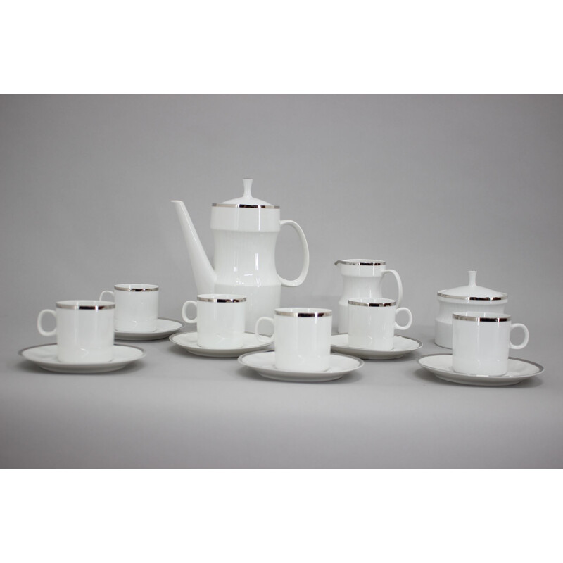 Vintage porcelain tea set by Jaroslav Jezek, 1964