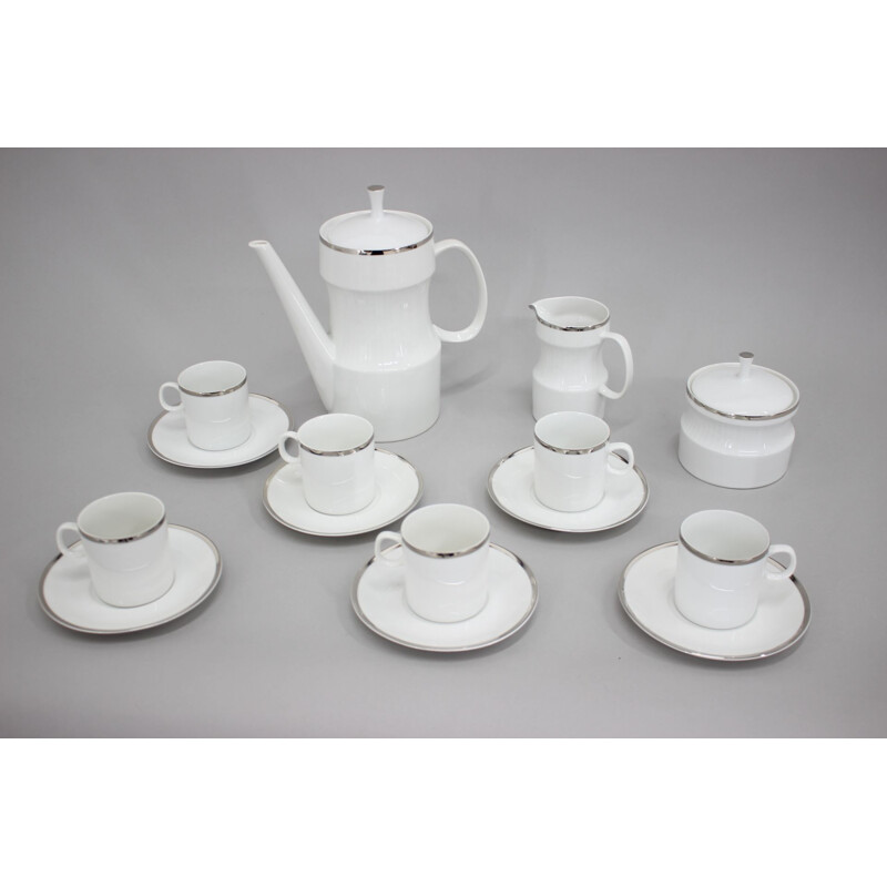 Vintage porcelain tea set by Jaroslav Jezek, 1964