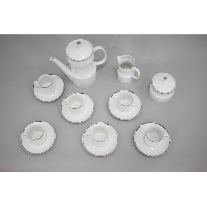 Vintage porcelain tea set by Jaroslav Jezek, 1964