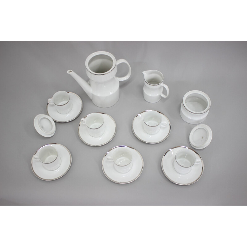 Vintage porcelain tea set by Jaroslav Jezek, 1964