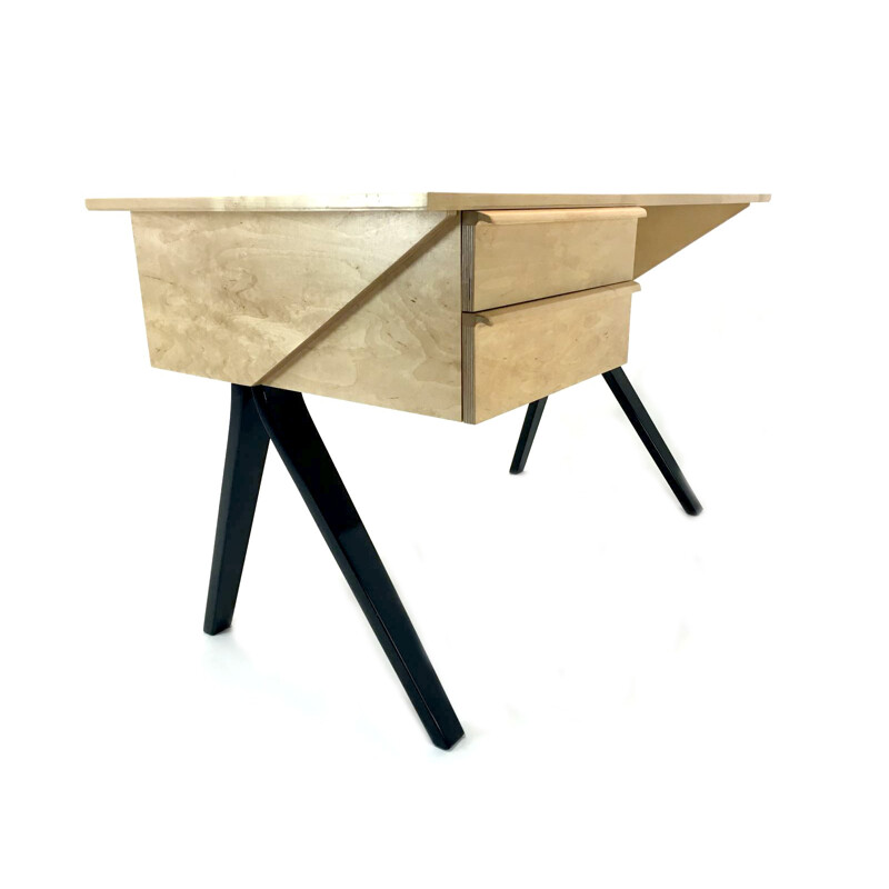 Pastoe "EB02" desk in birch, Cees BRAAKMAN & Adriaan DEKKER - 1950s