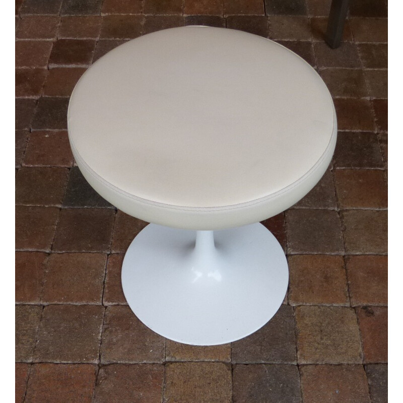 White KNOLL stool, Eero SAARINEN - 1960s