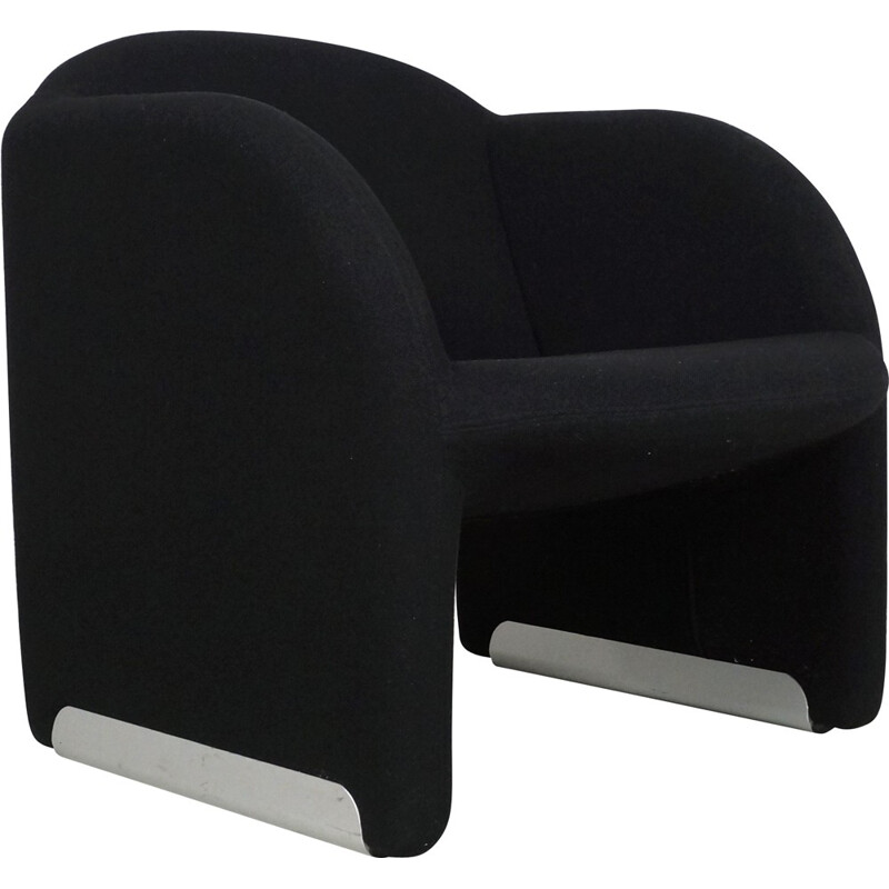 Artifort "Ben Chair" in steel and black wool fabric, Pierre PAULIN - 1990s