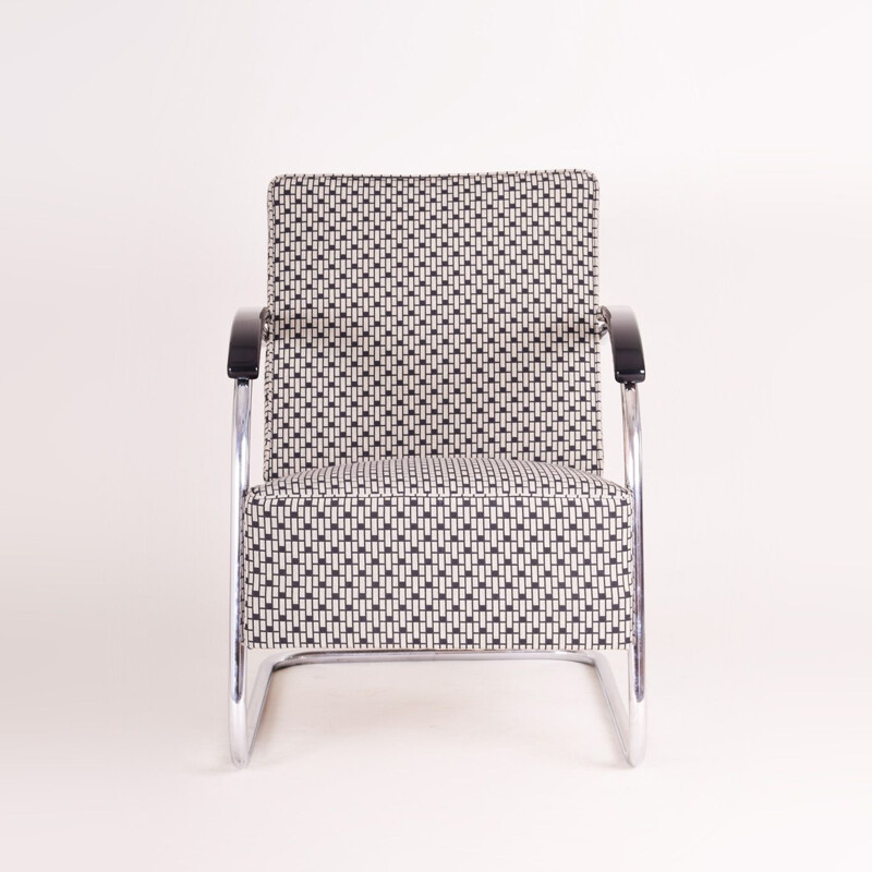 Vintage grey armchair by Mucker Melder, Czechoslovakia 1930s 