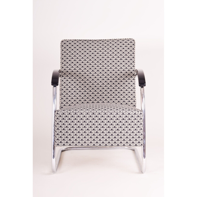 Vintage grey armchair by Mucker Melder, Czechoslovakia 1930s 