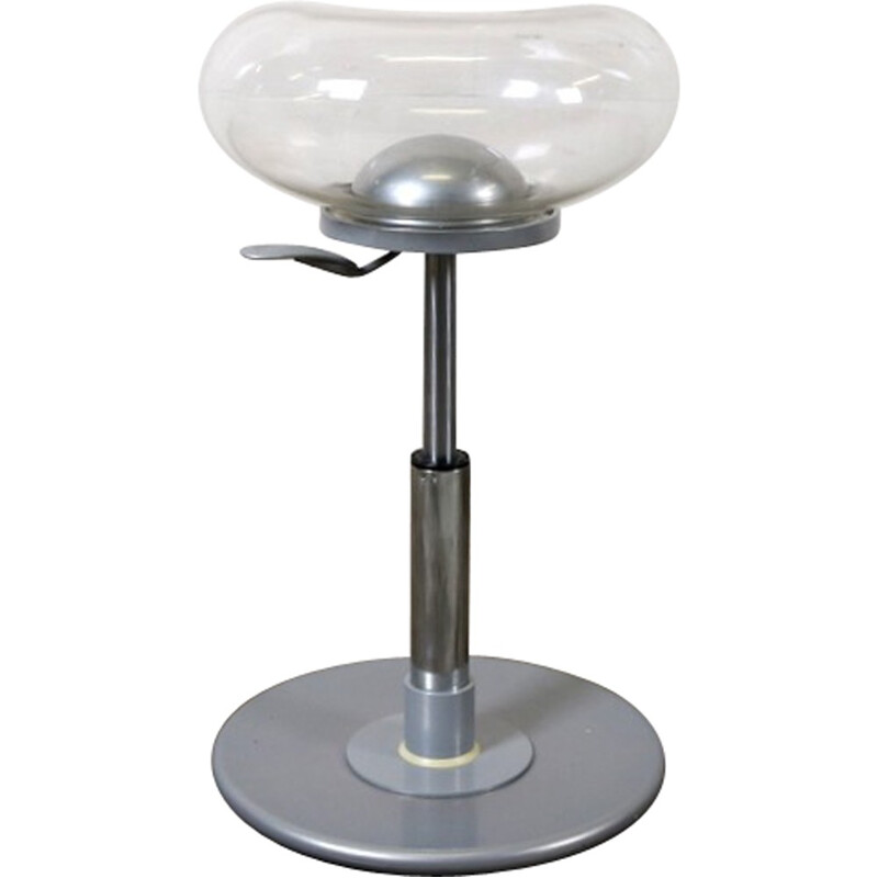 Delight "Mambo" stool with transparent plastic seat - 2000s