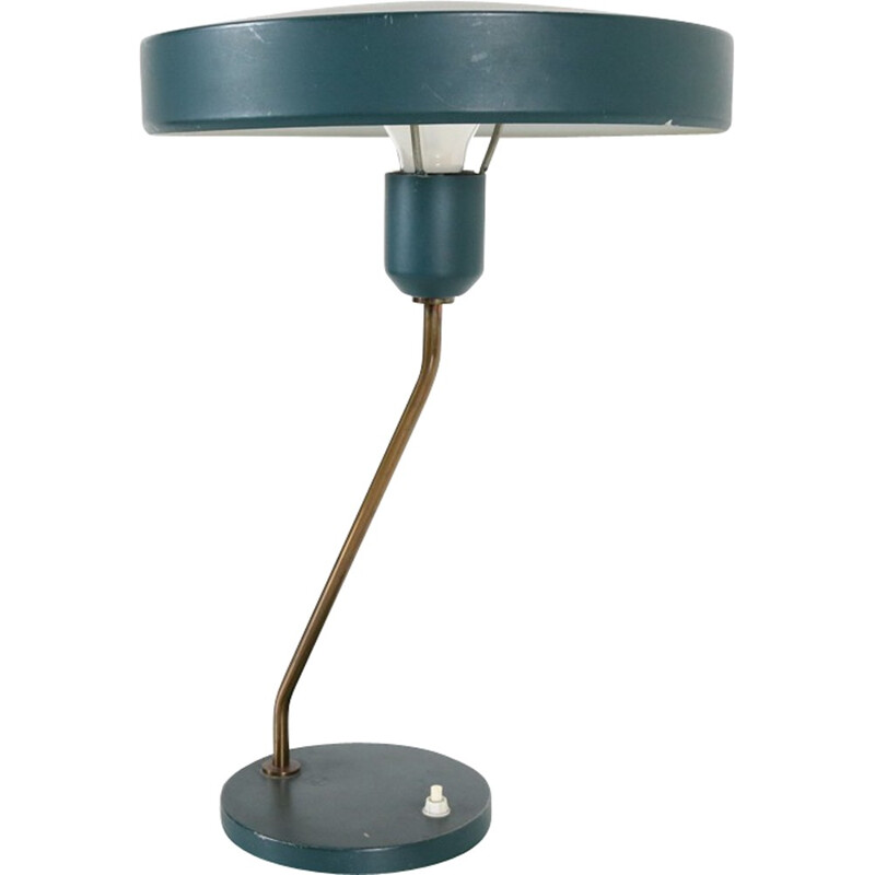 Lampe de table Philips en métal bleu, Louis KALFF - 1960