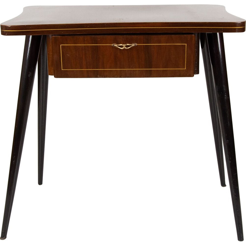 Table console vintage en bois, Italie 1950