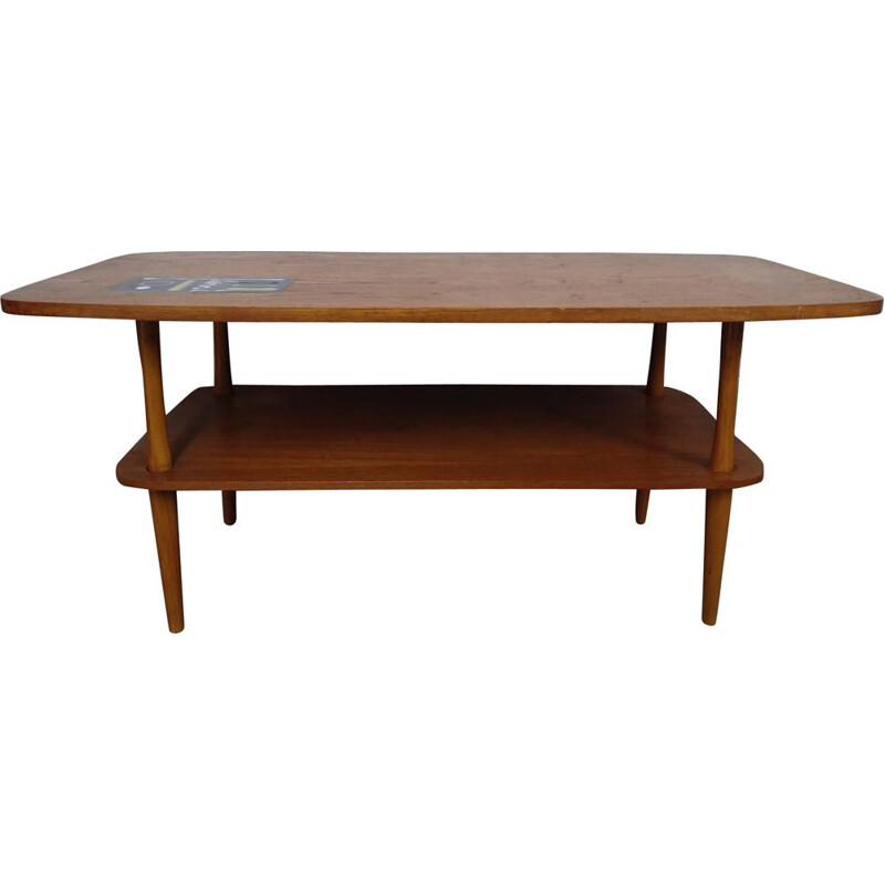 Vintage teak coffee table, 1950s