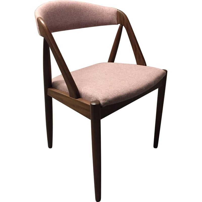 Danish Schoe Andersen "model 31" chair in teak and wool fabric, Kai KRISTIANSEN - 1960s
