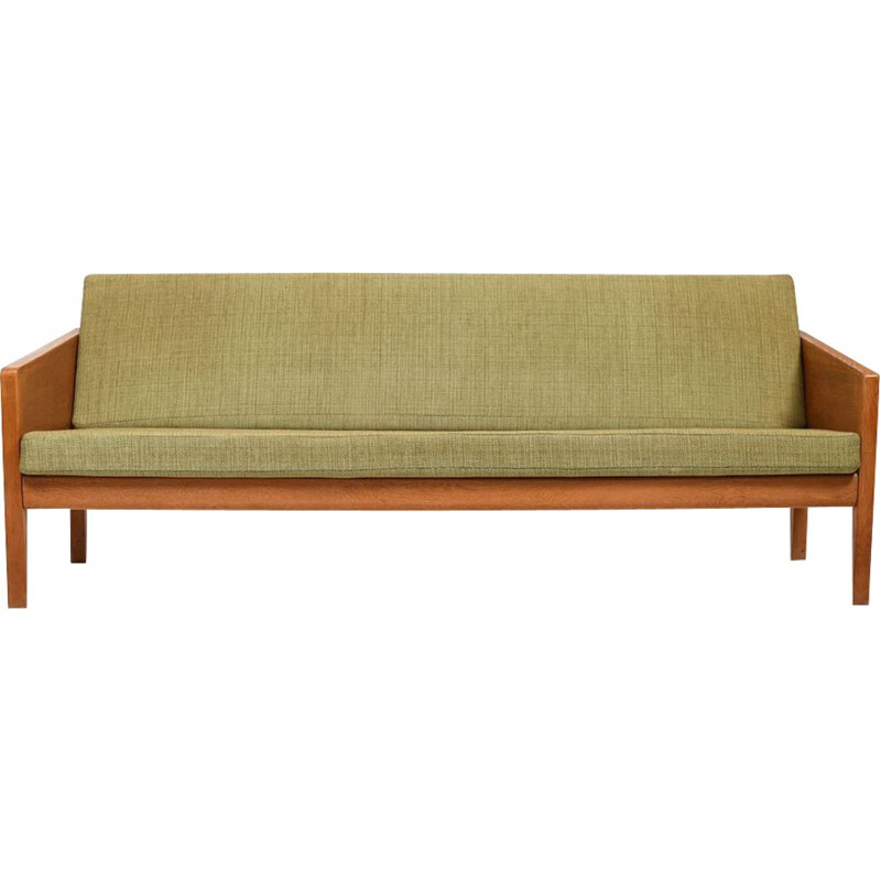 Vintage oakwoden 3-seater sofa by Illum Wikkelsø for Søren Willadsen's Møbelfabrik, 1950s