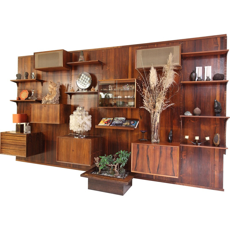 Wall unit in Rio rosewood, Poul CADOVIUS - 1970s