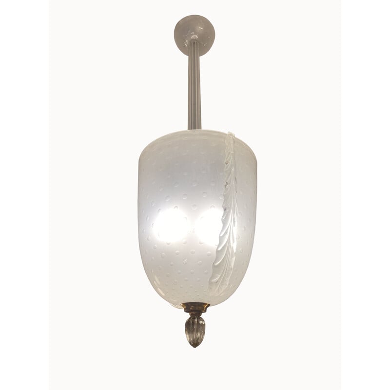 Vintage Murano glass pendant lamp by Barovier and Toso, 1940