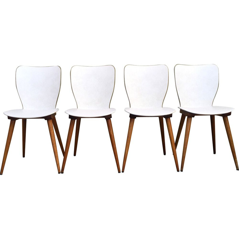 Set of 4 vintage Baumann chairs by Max Bill, 1960s
