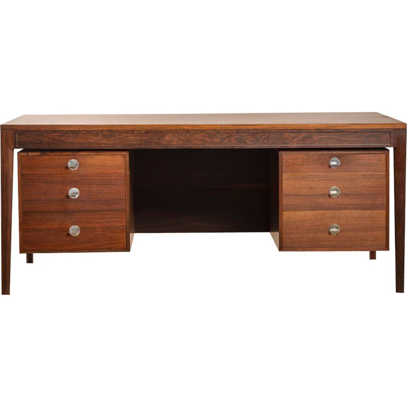 Vintage rosewood Diplomat desk by Finn Juhl for France & Son, 1960