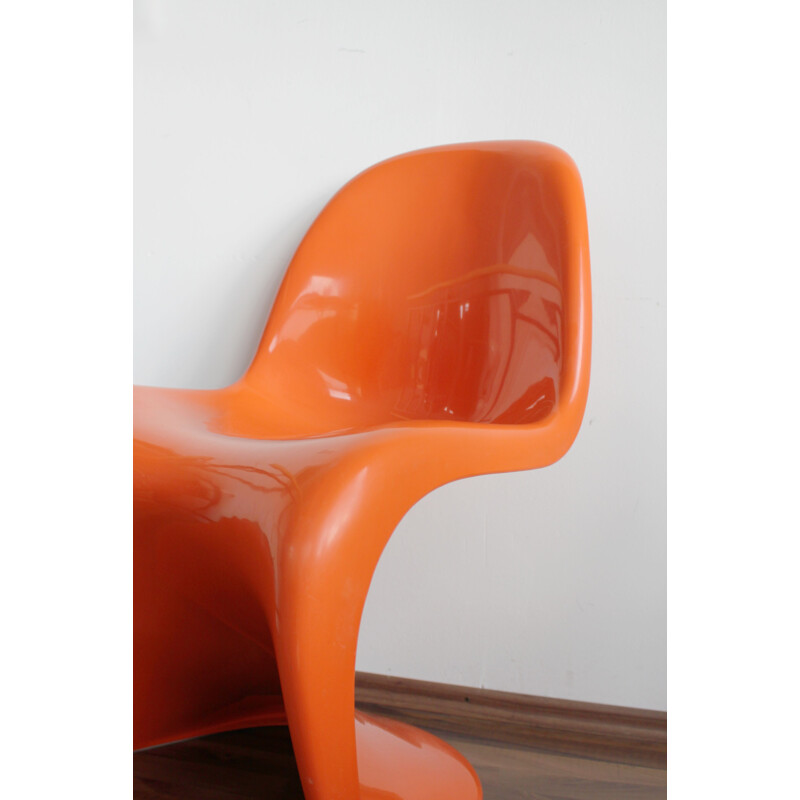 Vintage chair S orange by Verner Panton for Fehlbaum Herman Miller, 1970s