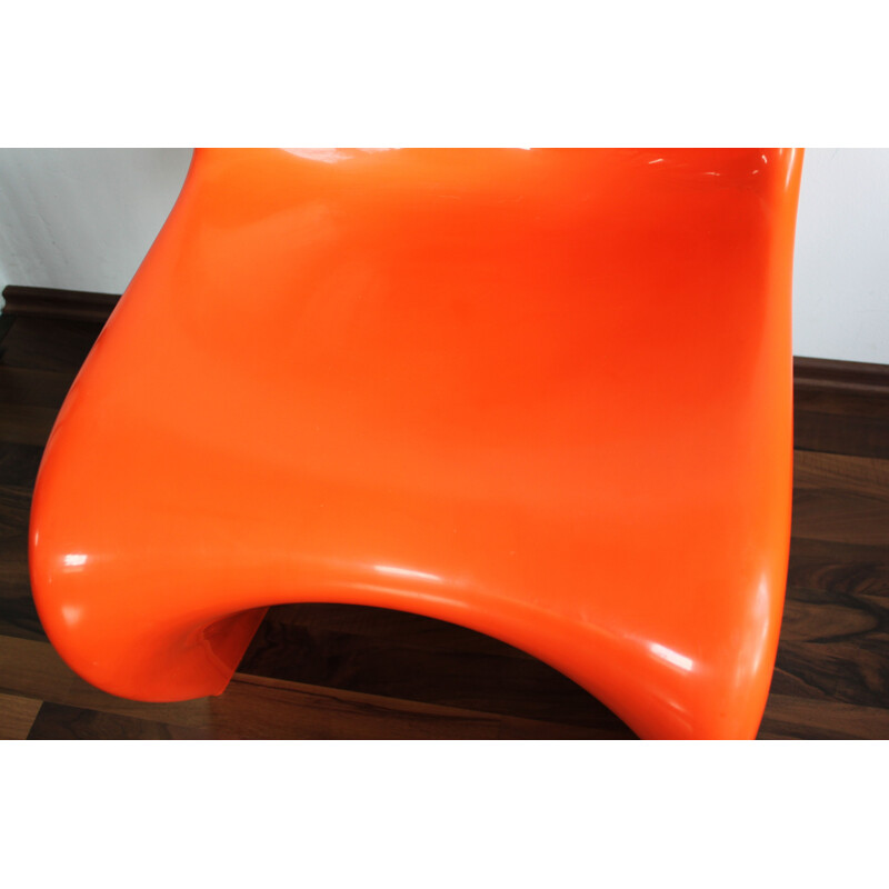 Chaise vintage S orange par Verner Panton pour Fehlbaum Herman Miller, 1970