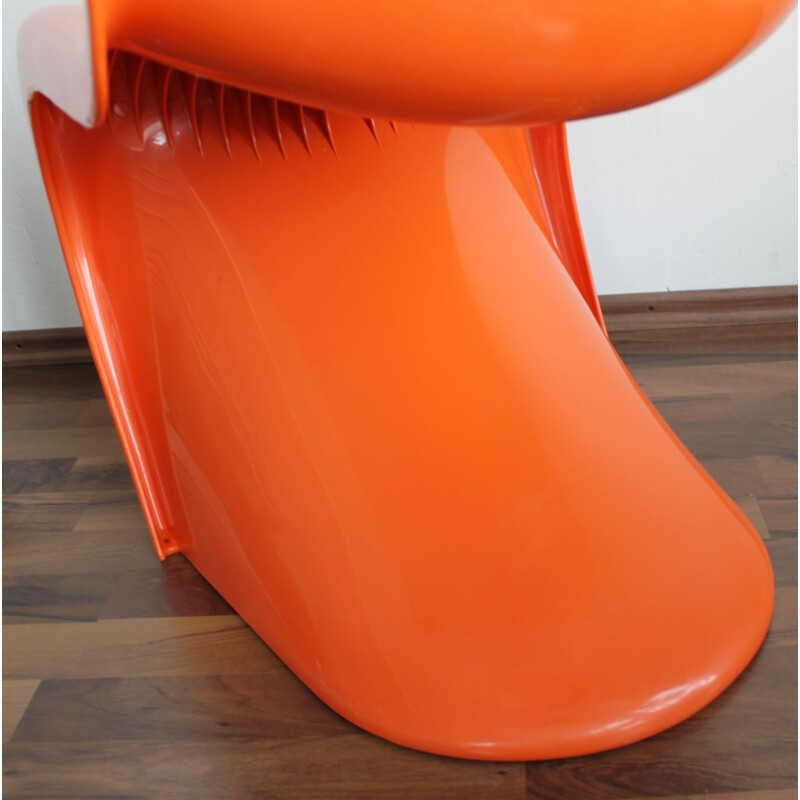 Vintage chair S orange by Verner Panton for Fehlbaum Herman Miller, 1970s