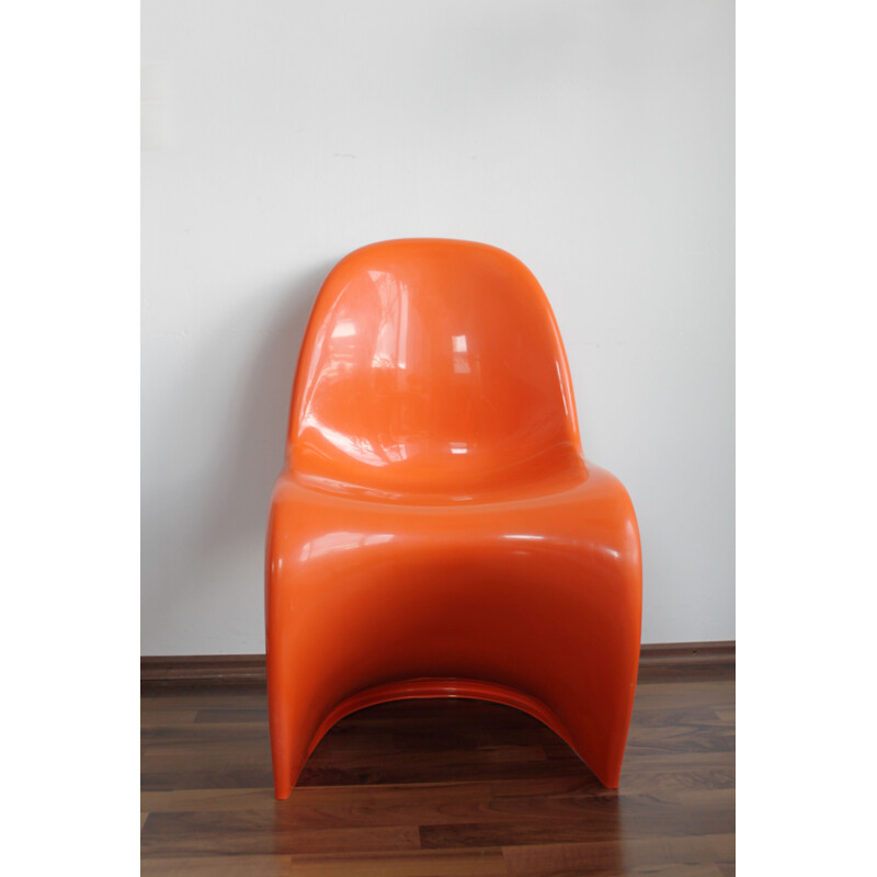 Chaise vintage S orange par Verner Panton pour Fehlbaum Herman Miller, 1970