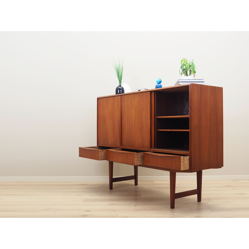 Vintage Danish teak highboard by E.W. Bach for Sejling Skabe, 1960s