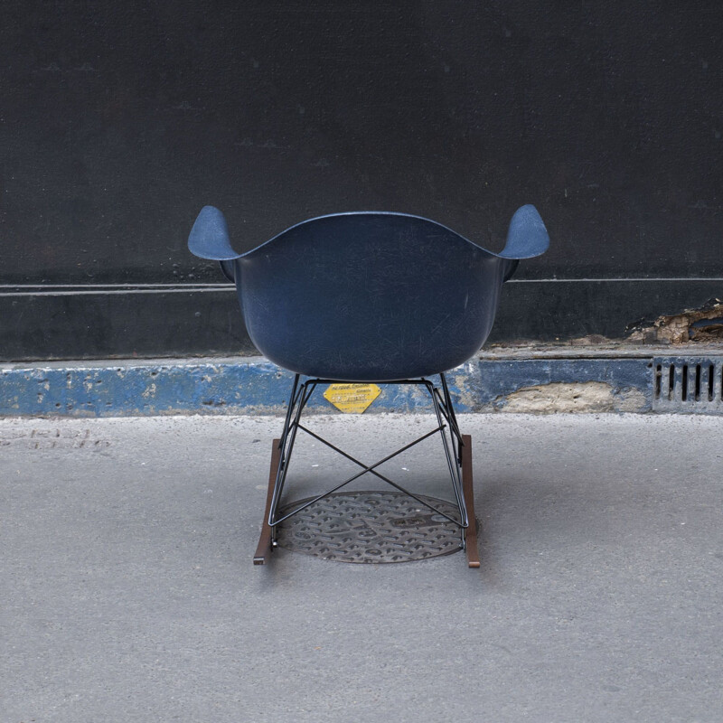 Vintage Navy rocking chair by Charles & Ray Eames for Herman Miller, 1970s