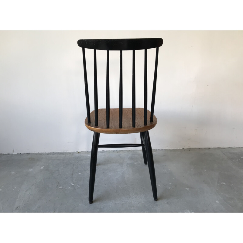 Set of 5 vintage scandinavian beechwood chairs