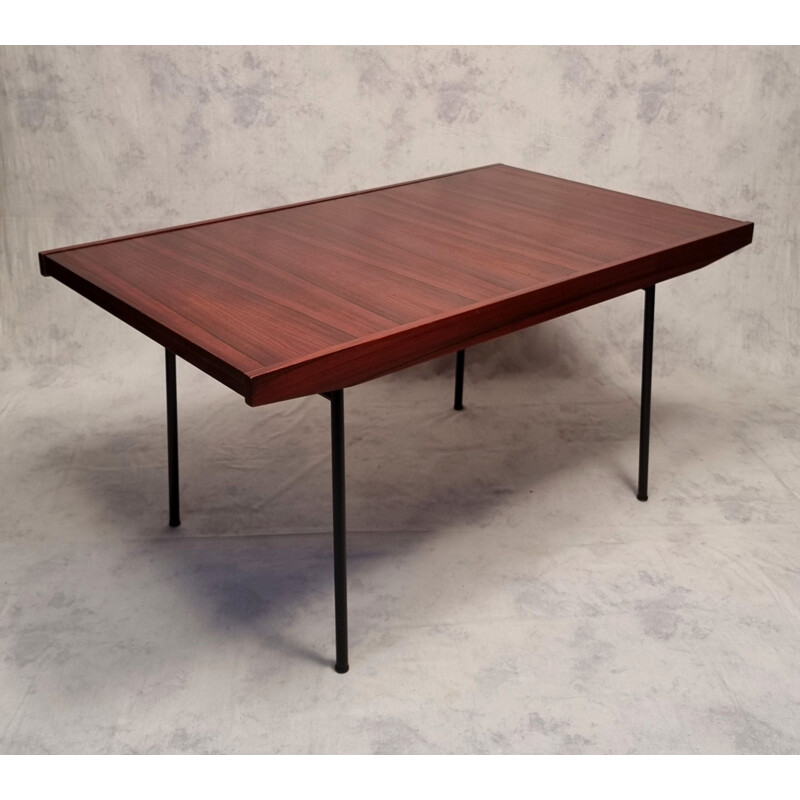 Vintage rosewood table model 324 by Alain Richard, 1953s