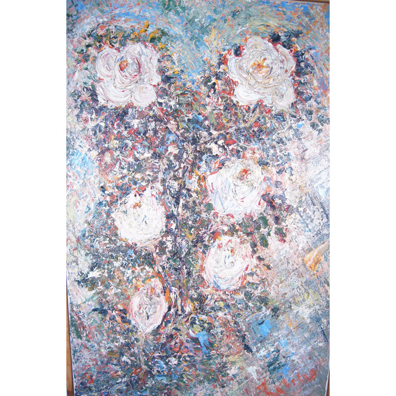 Vintage-Palettenmesser-Malerei von Zijlstra für Blossom, 1950