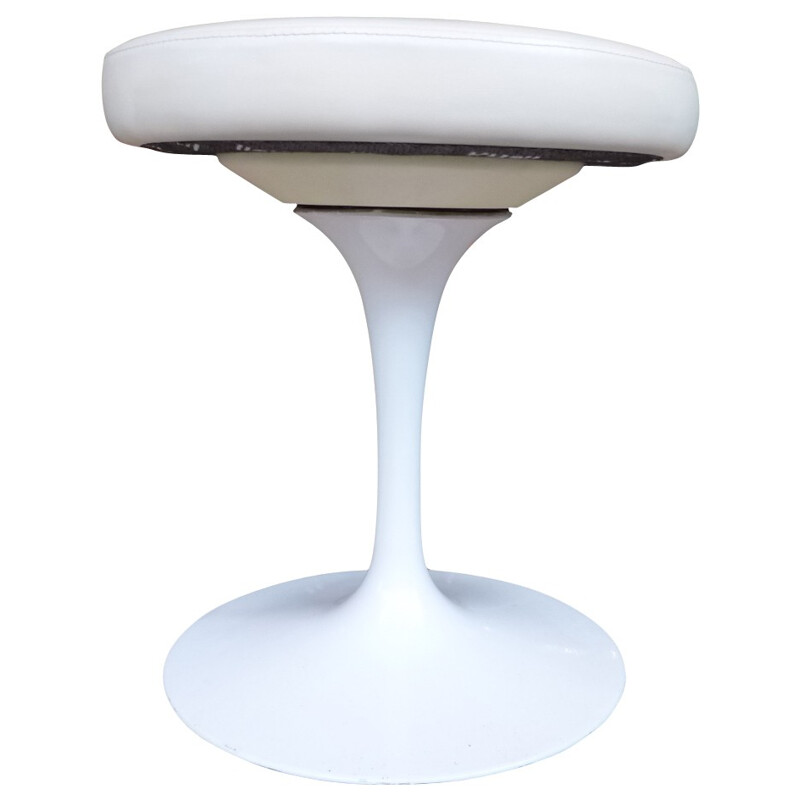 White KNOLL stool, Eero SAARINEN - 1960s