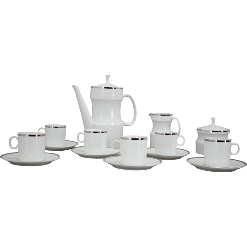 Vintage porcelain tea set by Jaroslav Jezek, 1964