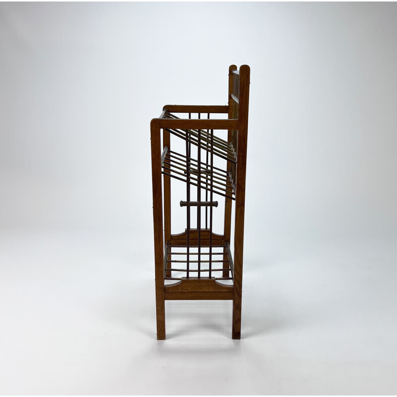 Vintage magazine rack by Ernst Rockhausen, 1920s