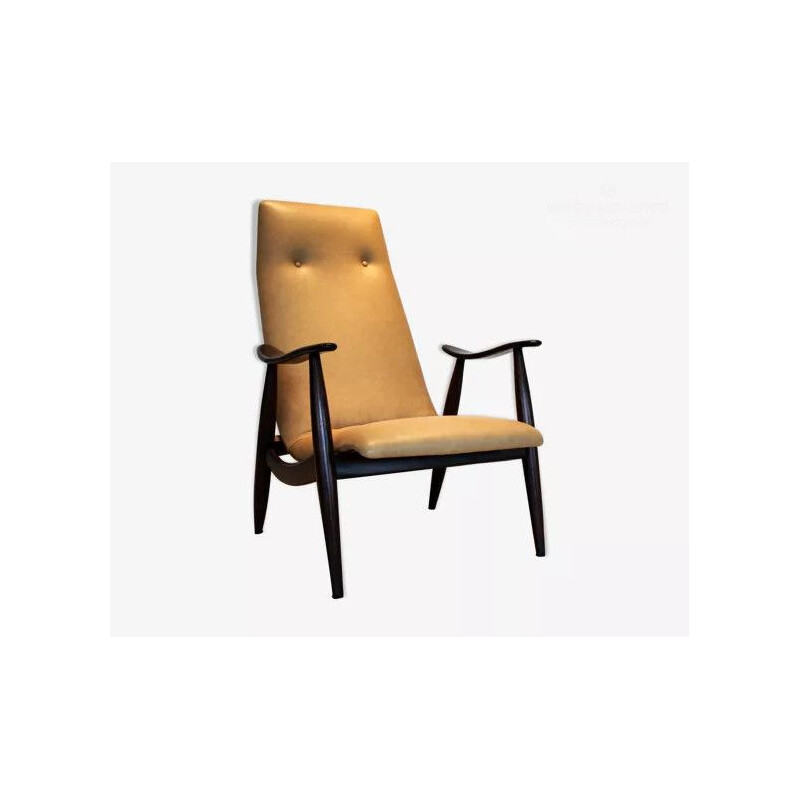 Vintage Senior Sessel aus massivem Teakholz von Louis Van Teeffelen für WéBé, Dänemark