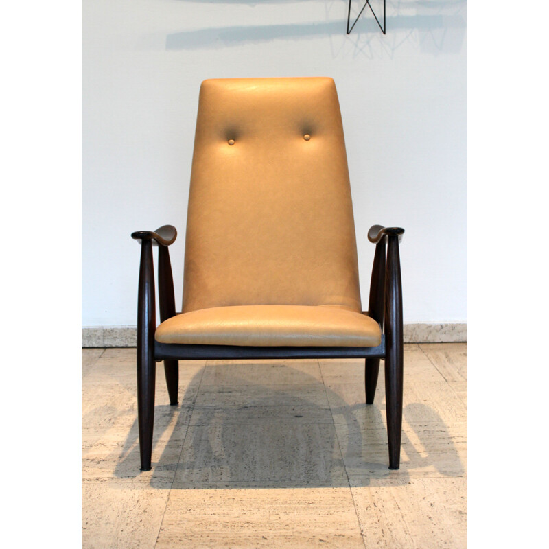 Cadeira de braços sénior em teca maciça de Louis Van Teeffelen para WéBé, Dinamarca