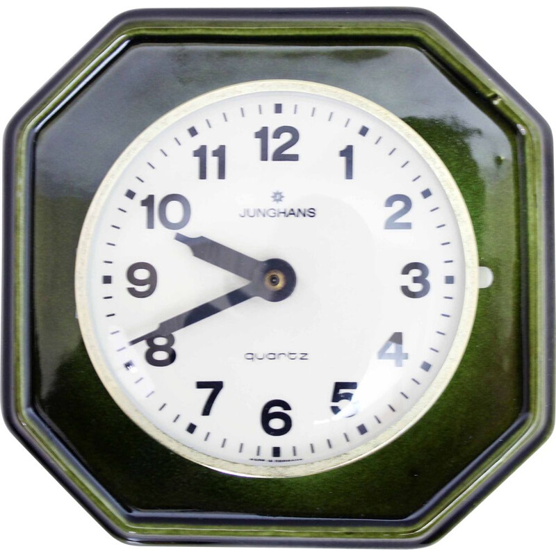 Vintage ceramic wall clock by Junghans, Germany