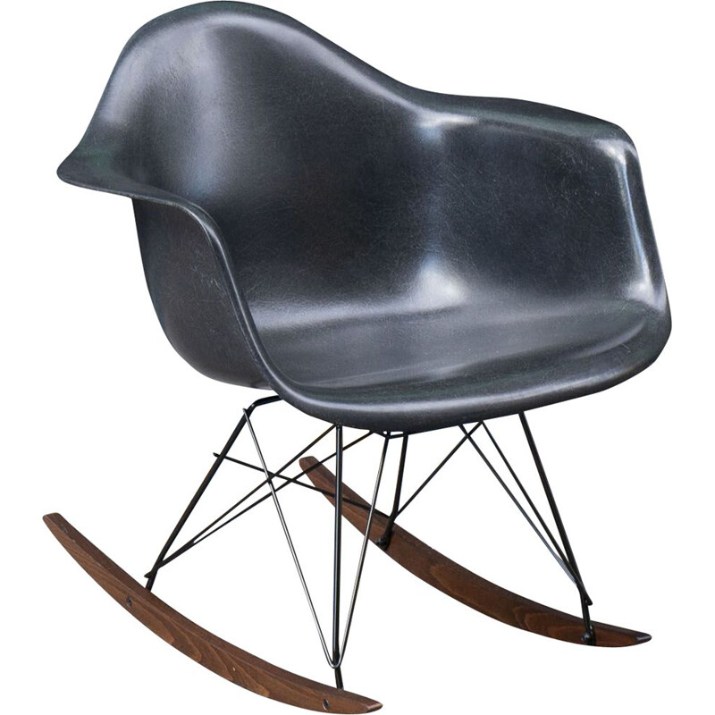 Vintage Elephant Grey rocking chair by Charles & Ray Eames for Herman Miller, 1970s