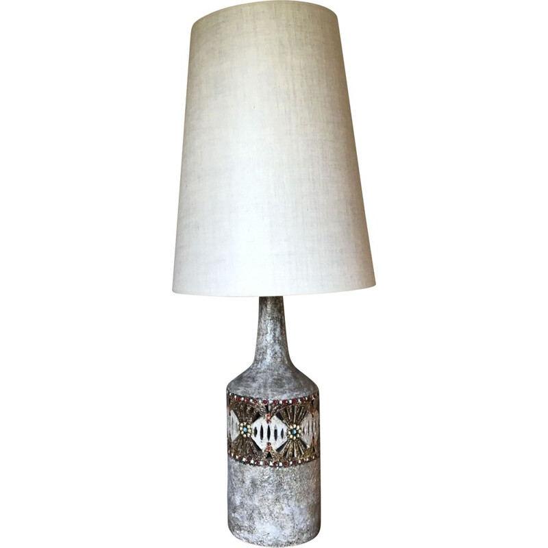 Lampe de table vintage en céramique par Raphaël Giarrusso pour Accolay, 1960