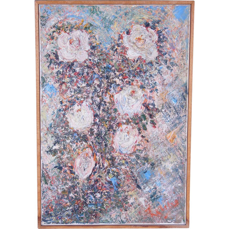 Pintura vintage a espátula de Zijlstra para Blossom, 1950