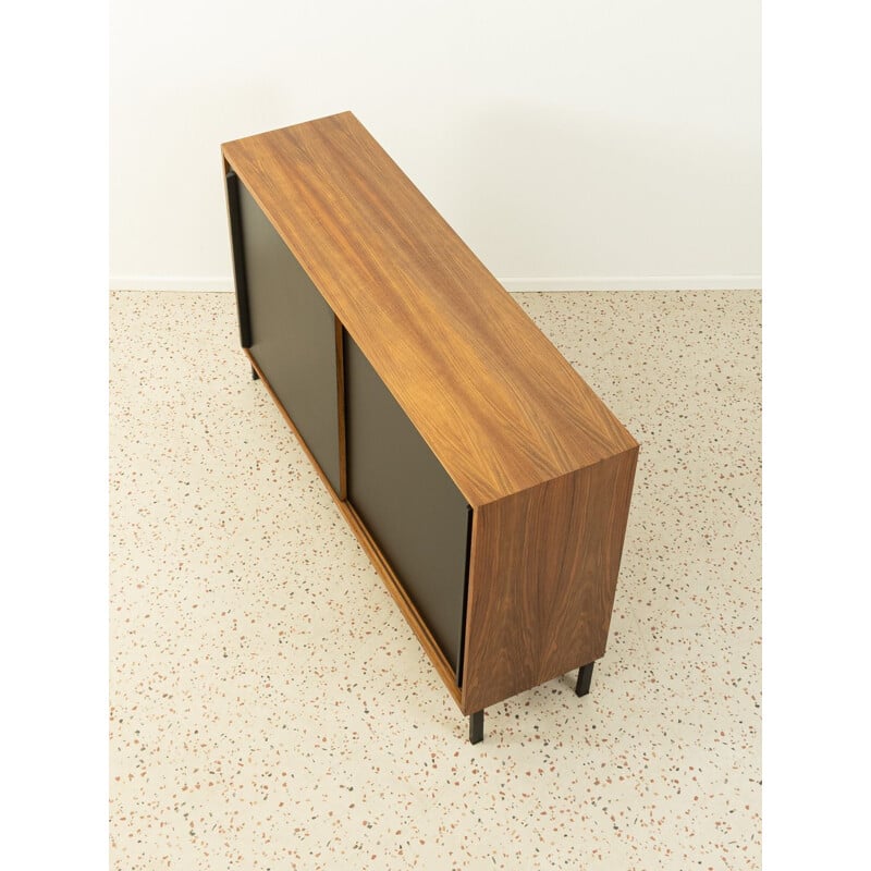 Vintage walnut veneer lowboard, Germany 1960s