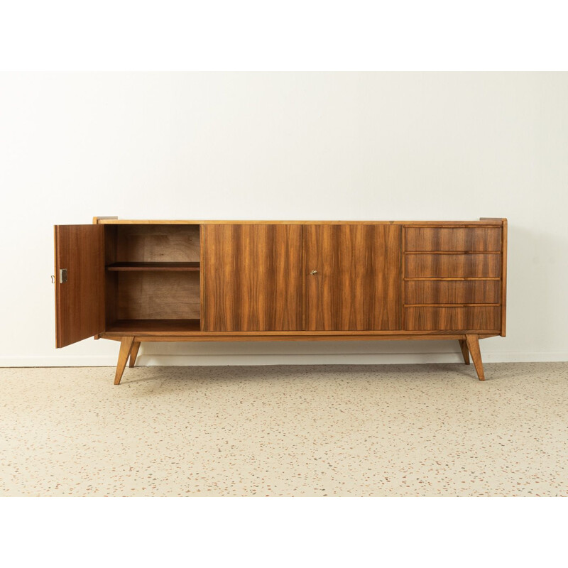 Vintage walnut veneer sideboard, Germany 1950