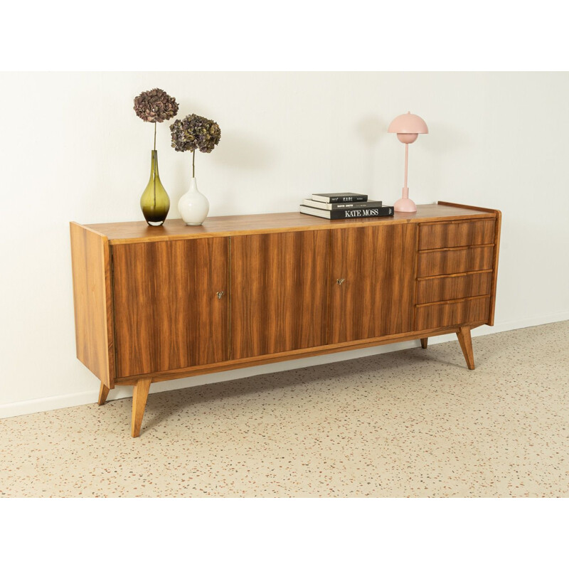 Vintage walnut veneer sideboard, Germany 1950