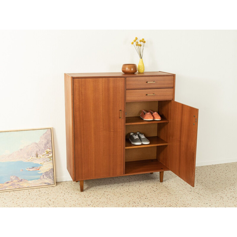 Vintage shoe cabinet in macoré veneer, Germany 1960s