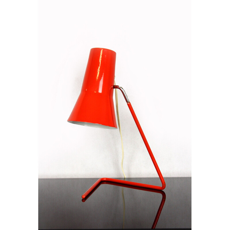 Lampe rouge vintage de Josef Hurka pour Drupol, 1960