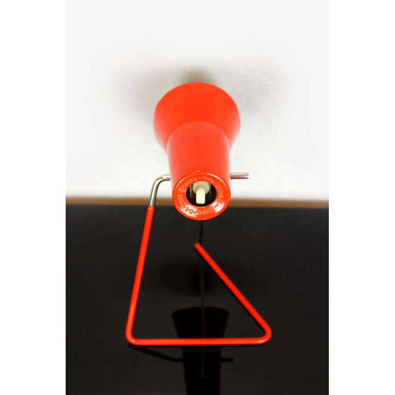 Vintage red lamp by Josef Hurka for Drupol, 1960s