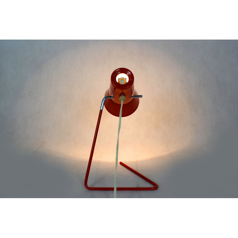 Rote Vintage-Lampe von Josef Hurka für Drupol, 1960