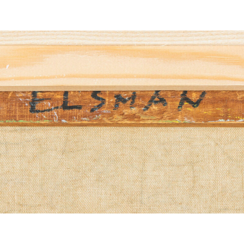 Cuadro de época "Ventana al jardín" en marco de madera de fresno de Wilhelm Jan Elsman