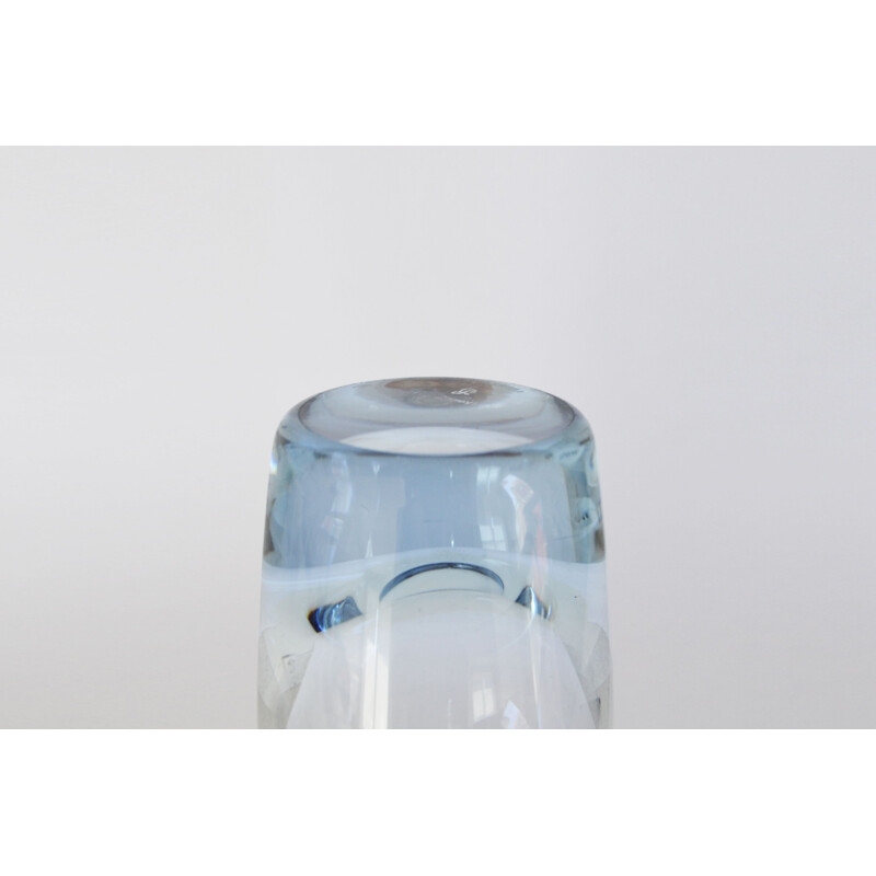 Vintage "Aqua" glazen vaas van Per Lütken voor Holmegaard, 1960