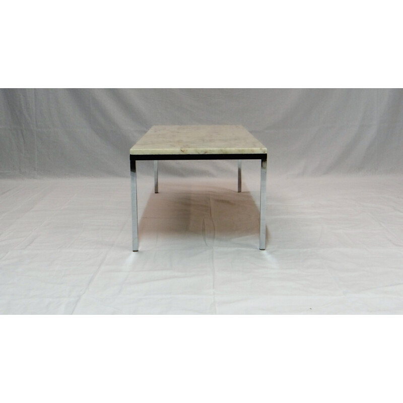 Mid century rectangular coffee table with marble top - 1960s