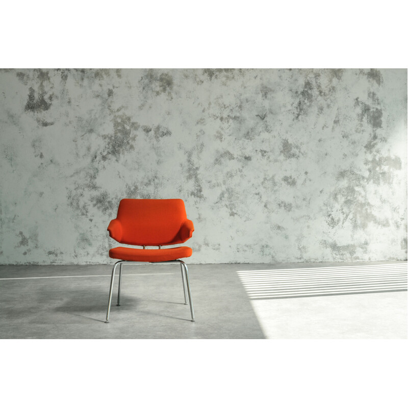 Dänischer Sessel im Vintage-Stil, rot